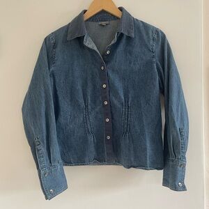 J. Jill Lightweight Denim Shirt Jacket in Blue